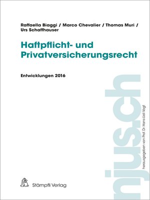 cover image of Haftpflichtrecht